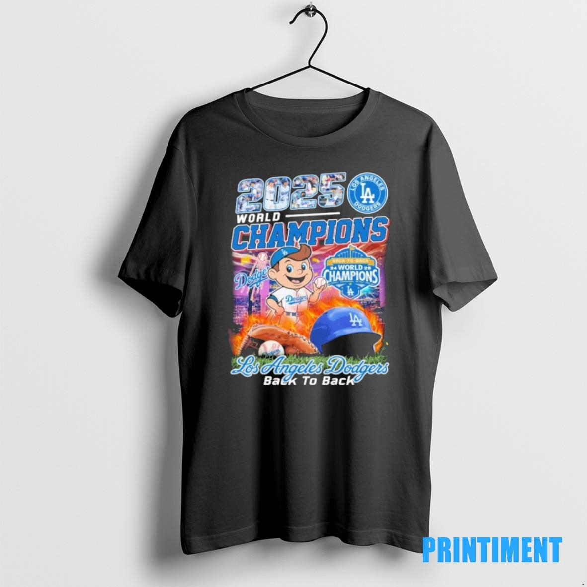 Official Los Angeles Ds World Champs Vintage Back 2 Back Tee Sweater