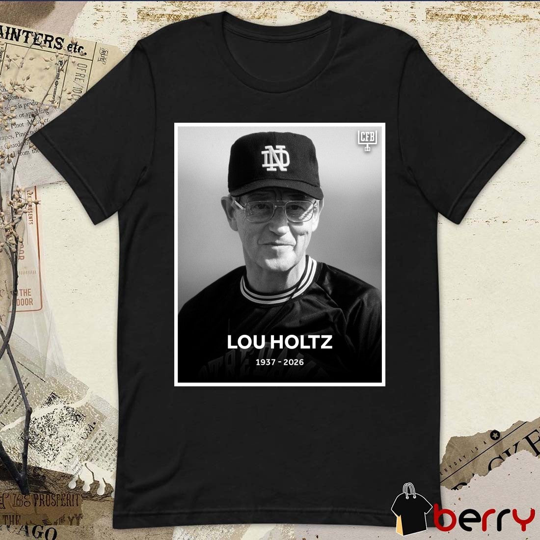 Lou Holtz 1937-2026 Legendary college football HOF t-shirt