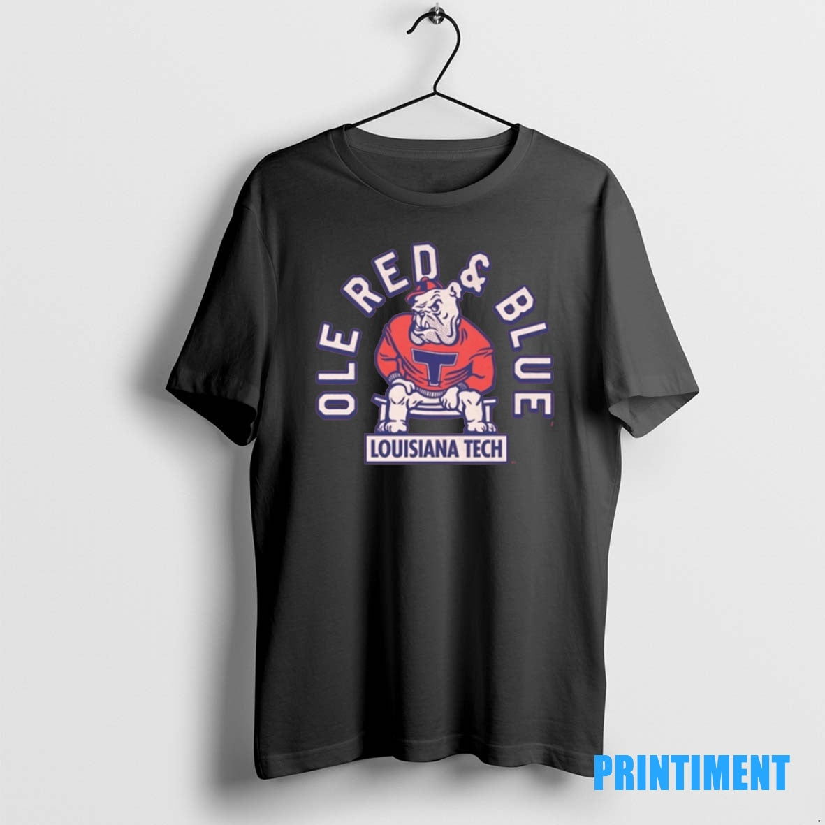 Official Louisiana Tech Bulldogs Football Ncaa Ole Red And Blue Tee Sweater