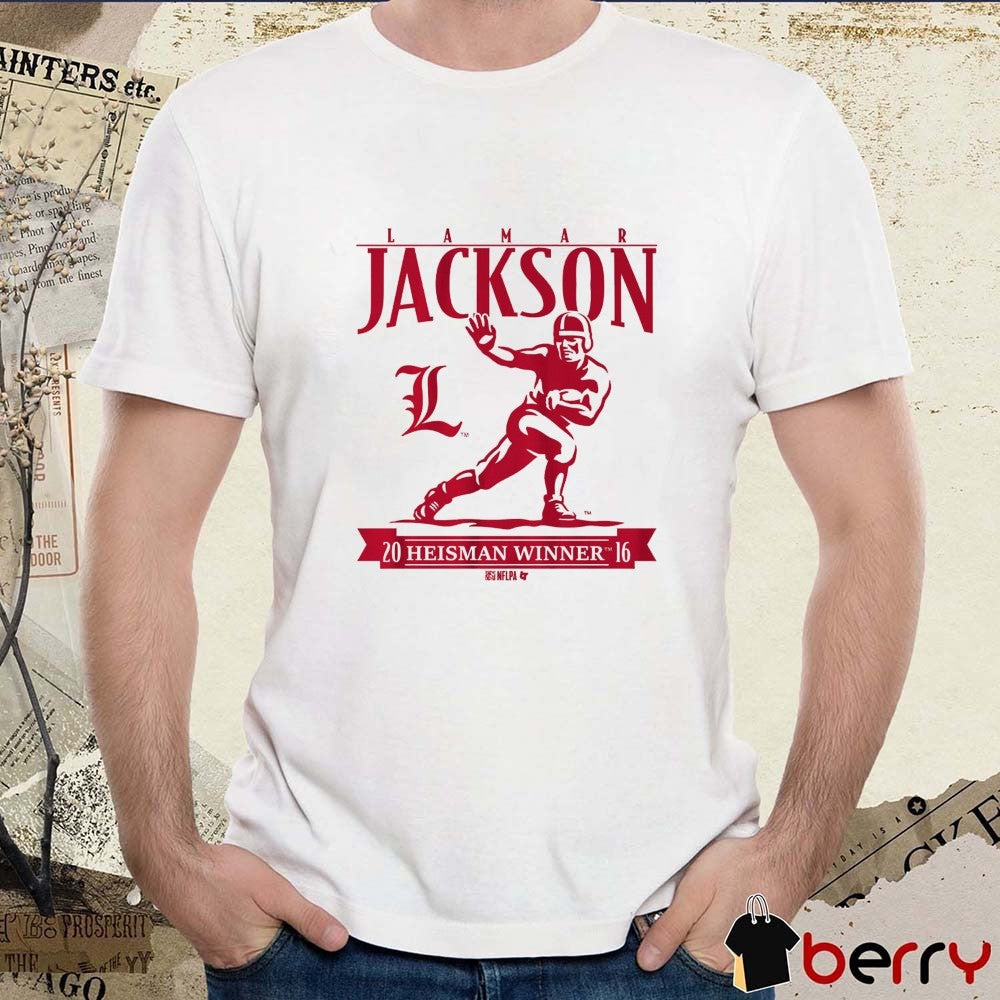 Louisville Cardinals Football Lamar Jackson Heisman Winner Trophy t-shirt