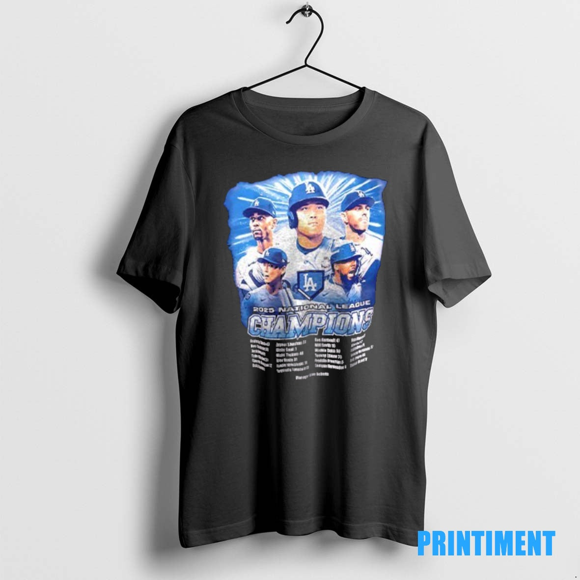 Official Mlb National League Champions Back 2 Back 2025 World Series Los Angeles Dodgers Tee