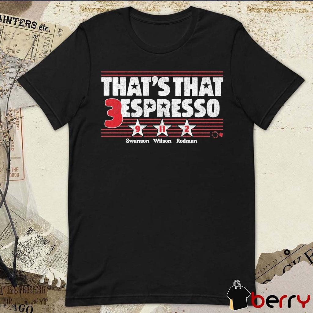 Mallory Swanson, Trinity Rodman, and Sophia Wilson That’s That 3 Espresso Chicago Stars FC NWSL t-shirt
