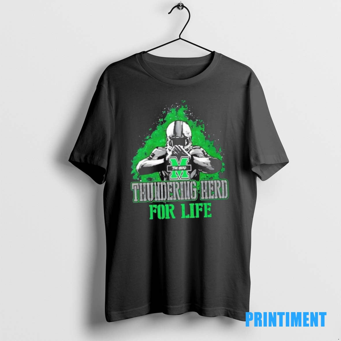 Official Marshall Thundering Herd Football For Life Tee Sweater