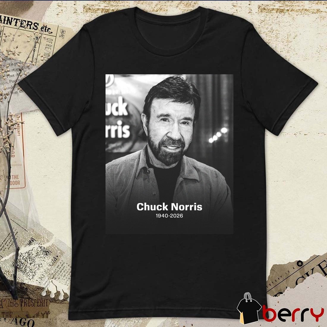 Martial Arts Grandmaster And Action Star Chuck Norris Has Died 1940 – 2026 ESPN Poster t-shirt