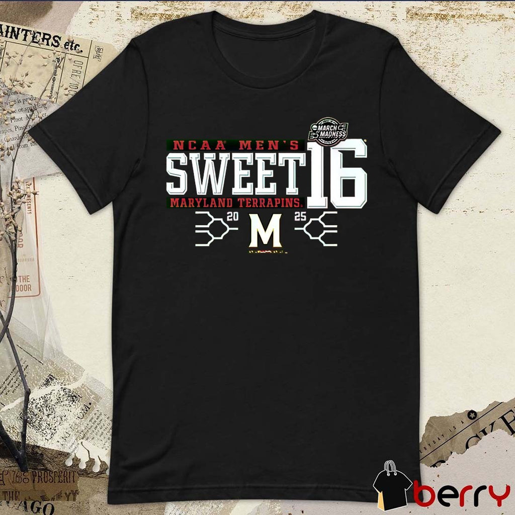 Maryland Terrapins Basketball 2025 NCAA Tournament Men’s MBB Sweet 16 Bound March Madness t-shirt