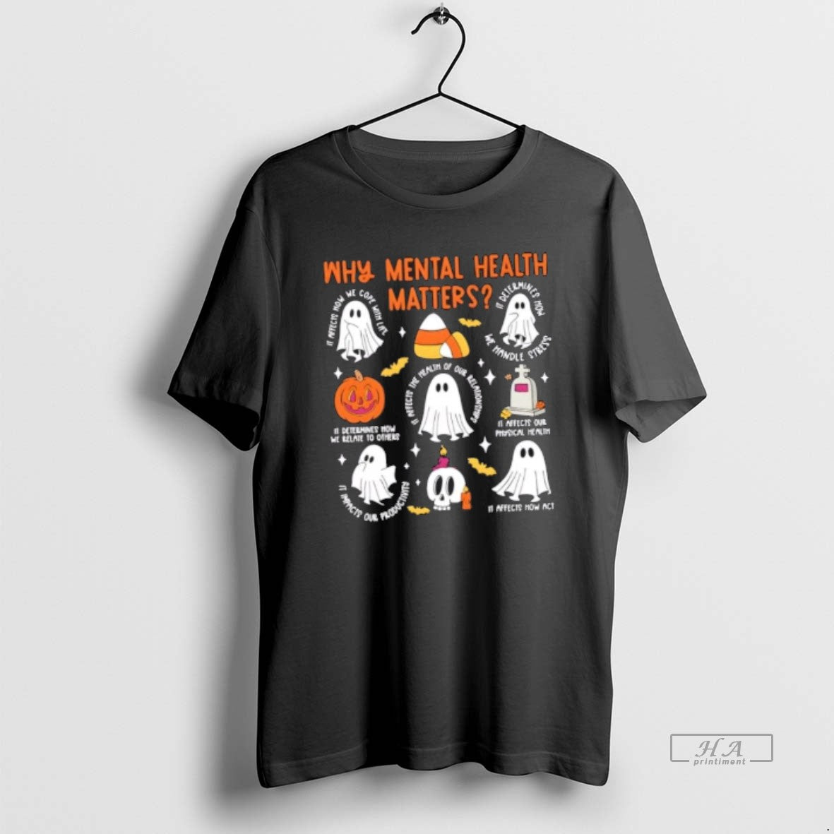 Official Mental Health Ghost Halloween Therapist School