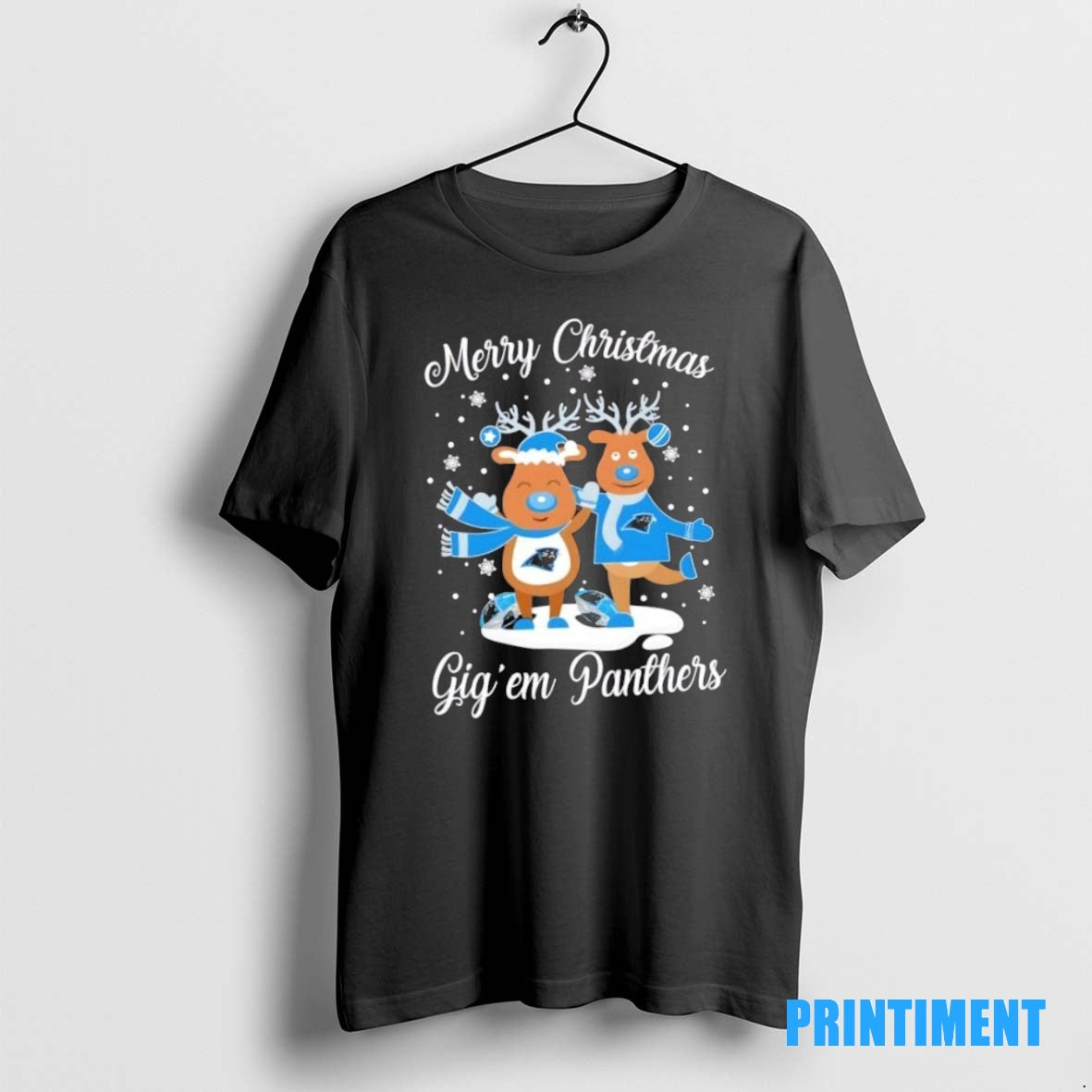 Official Merry Christmas Gig Em Carolina Panthers Football Tee Sweater