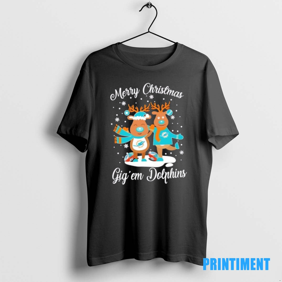 Official Merry Christmas Gig Em Miami Dolphins Tee Sweater
