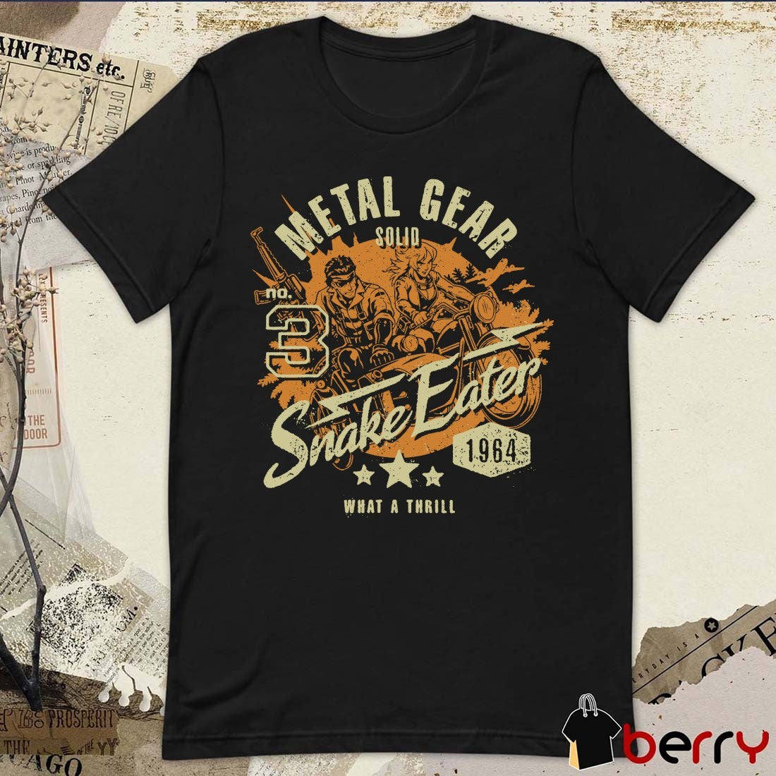 Metal Gear Solid What A Thrill MGS3 Snake Eater Konami Gaming t-shirt