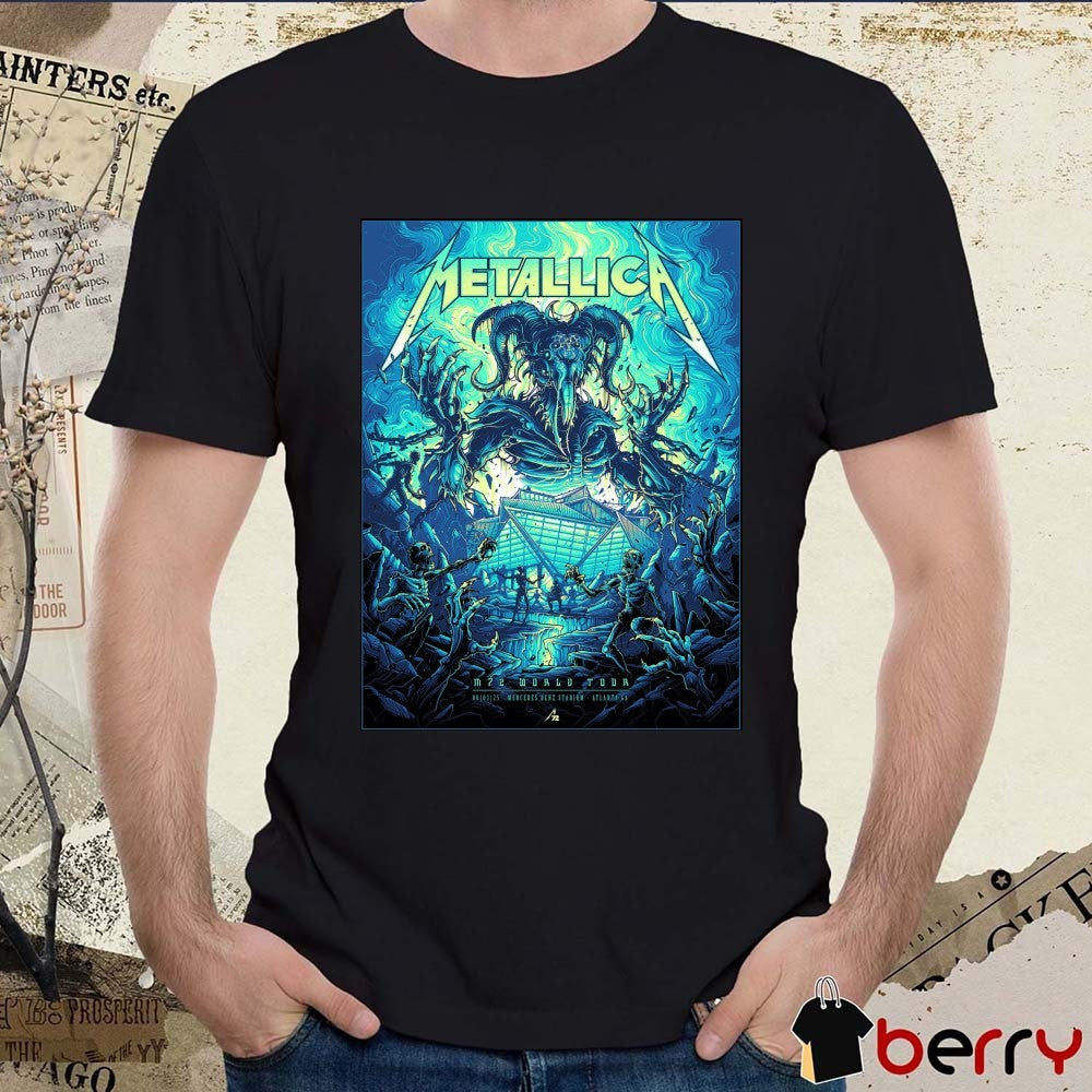 Metallica M72 World Tour June 03 2025 Mercedes Benz Stadium Atlanta GA Poster t-shirt