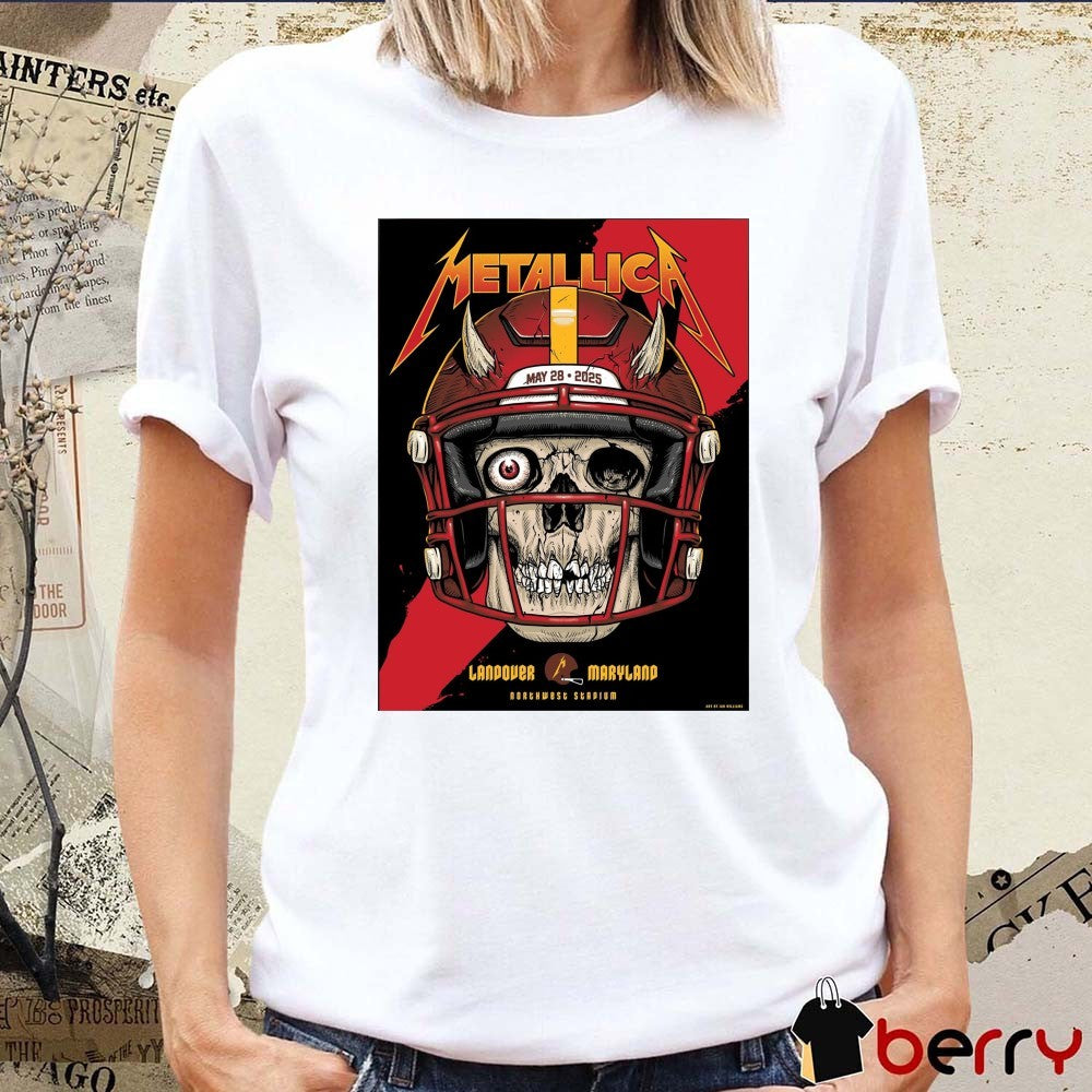 Metallica May 28 2025 M72 Landover Maryland Northwest Stadium Poster t-shirt