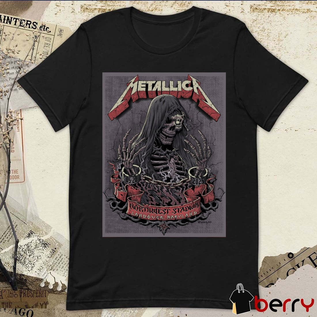 Metallica Northwest Stadium M72 Landover Maryland May 28 2025 Poster t-shirt