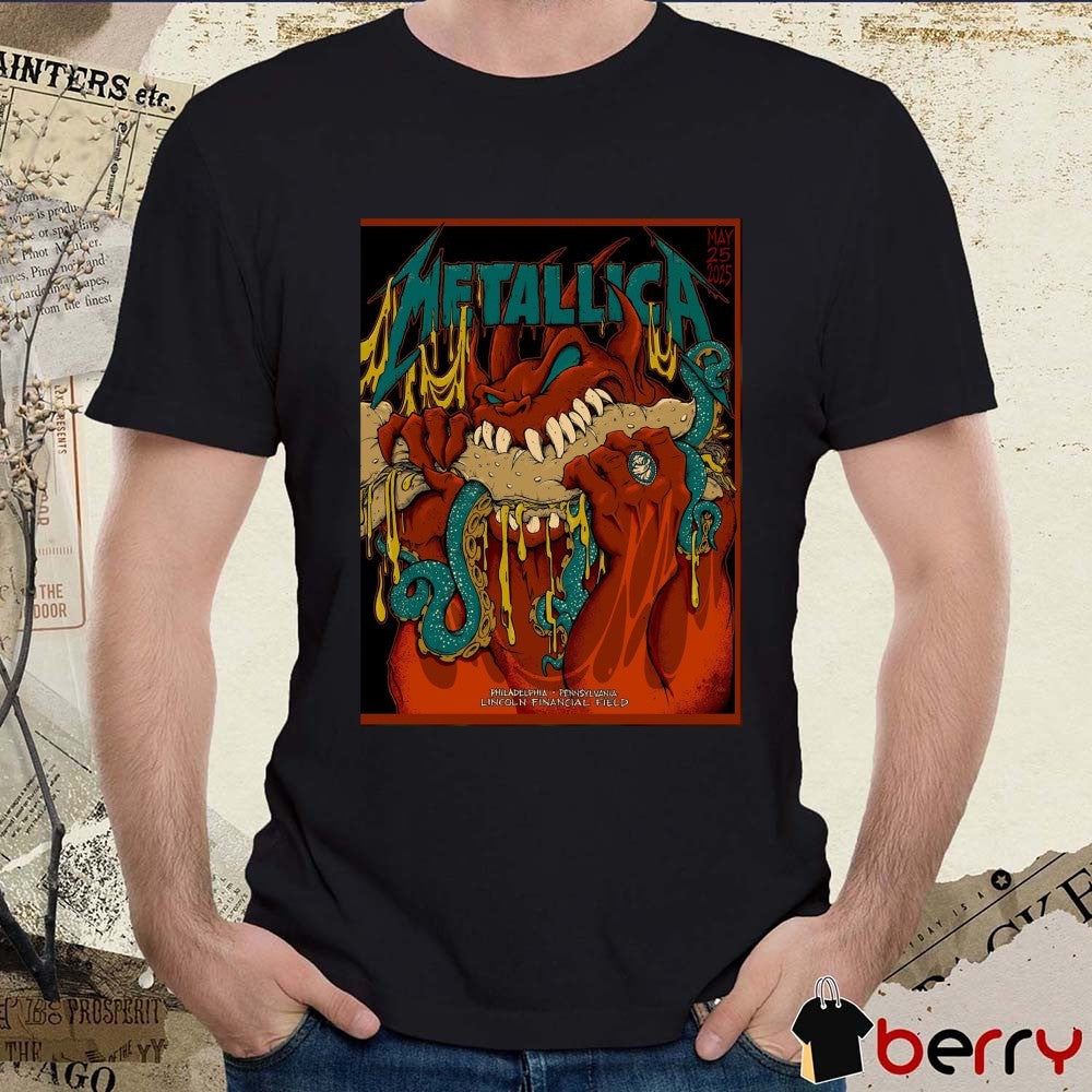 Metallica Philadelphia Pennsylvania Lincoln Financial Field May 25 2025 Poster t-shirt