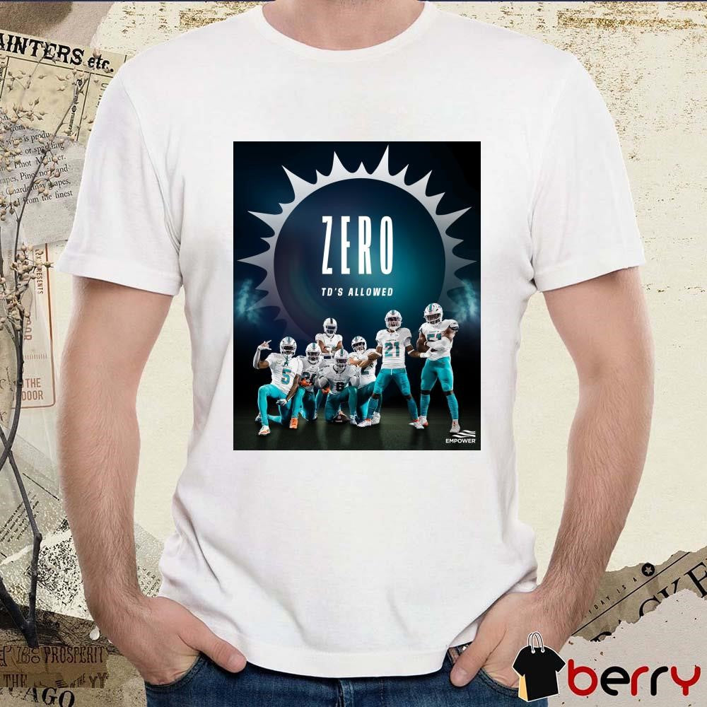 Miami Dolphins Zero TD’s Allowed Lights out defense on MNF Poster t-shirt