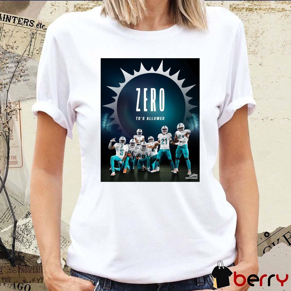 Miami Dolphins Zero TD’s Allowed Lights out defense on MNF Poster t-shirt