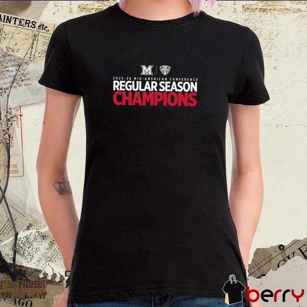 Miami Redhawks 2025-26 Mid-American Conference Regular Season Champions t-shirt