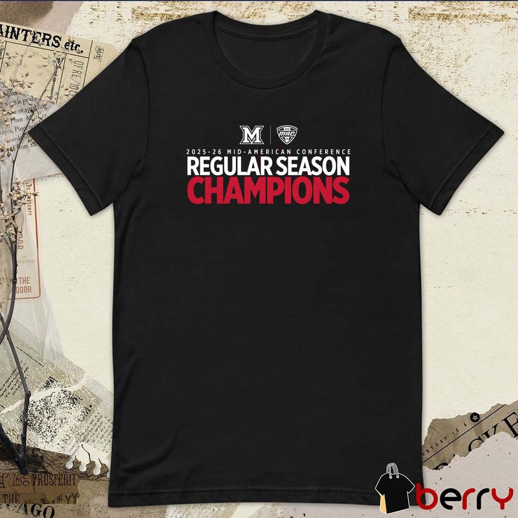Miami Redhawks 2025-26 Mid-American Conference Regular Season Champions t-shirt