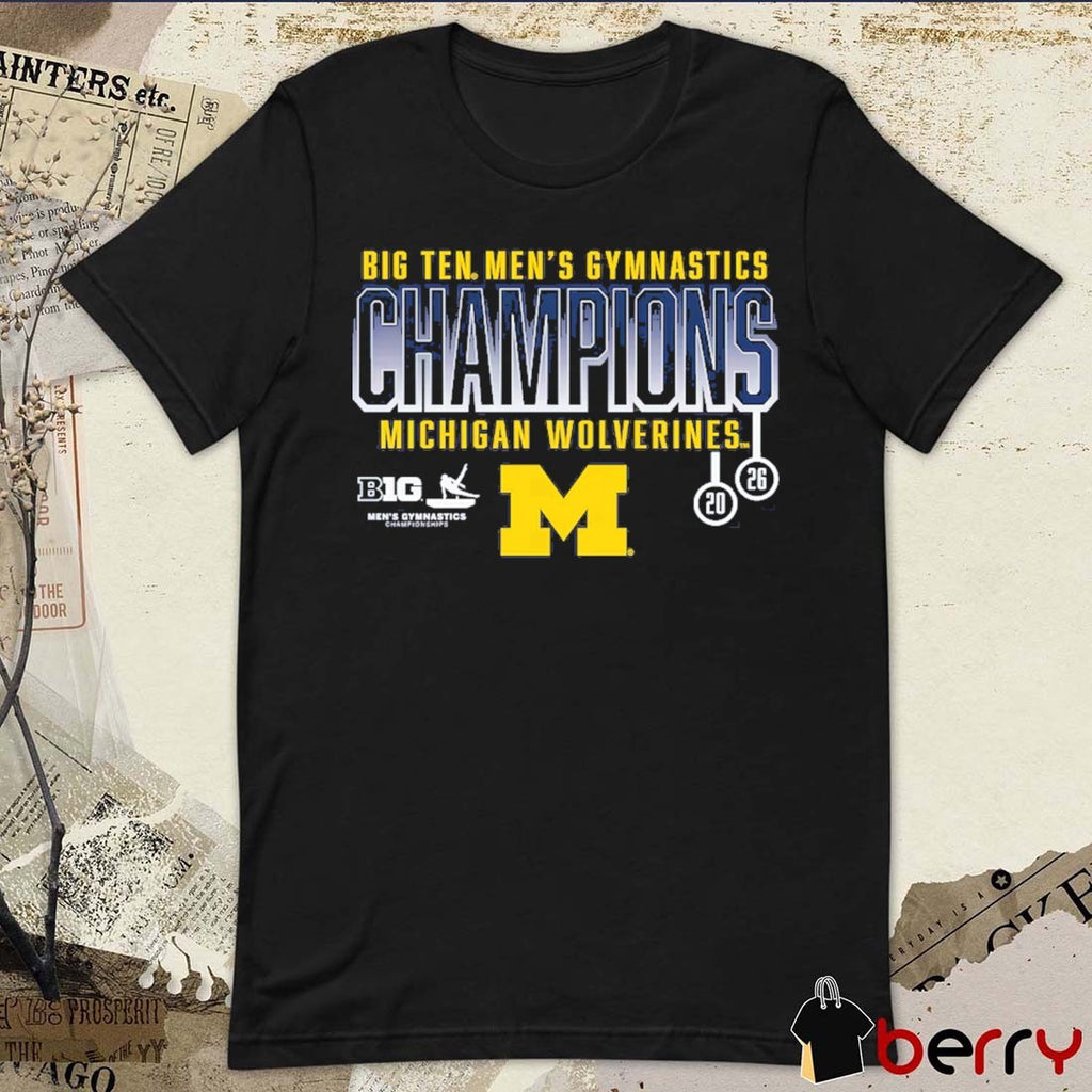 Michigan Wolverines 2026 NCAA Men’s Gymnastics National Champs t-shirt