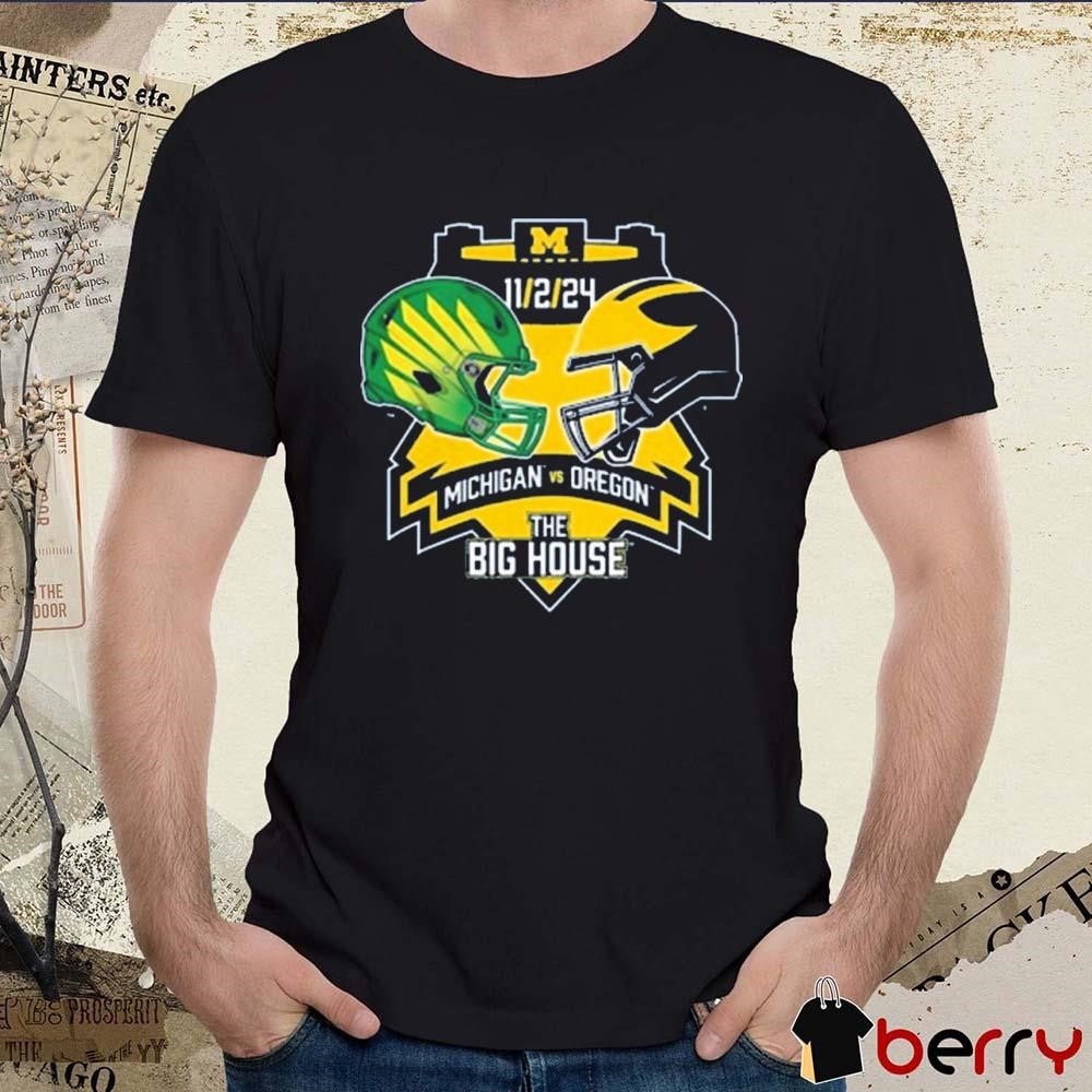 Michigan Wolverines Vs Oregon Ducks The Big House 11.2.24 Helmet t-shirt