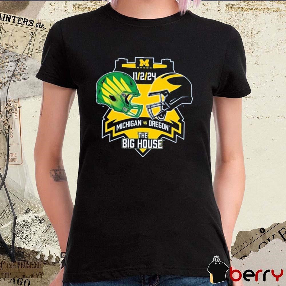 Michigan Wolverines Vs Oregon Ducks The Big House 11.2.24 Helmet t-shirt