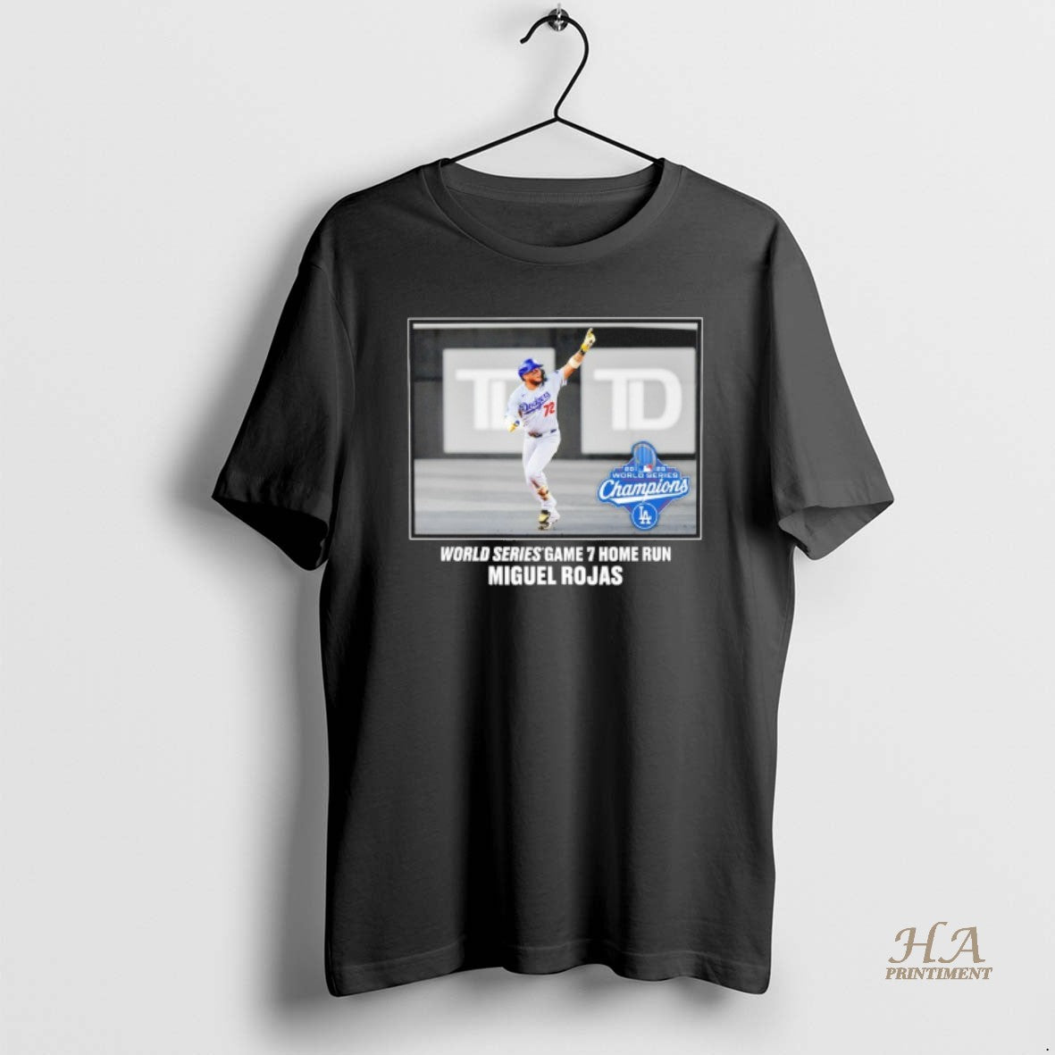 Official Miguel Rojas Los Angeles Dodgers 2025 World Series Game 7 Hone Run Moment