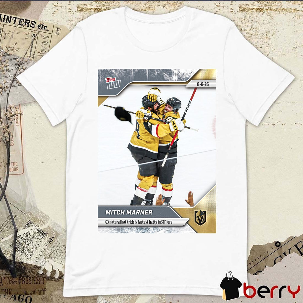Mitch Marner G3 Natural Hat Trick Is Fastest Hatty In Scf Lore 2025-26 NHL Topps NOW t-shirt