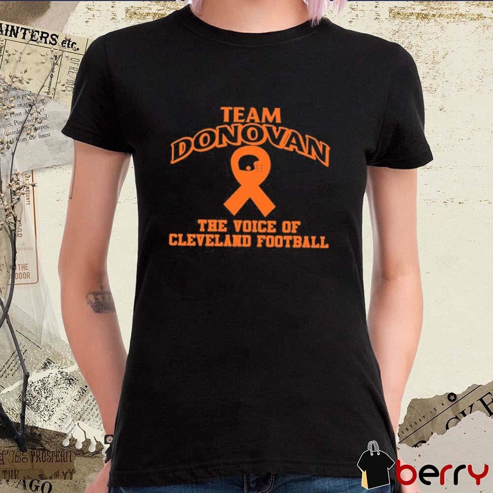 Nathan Zegura Wearing Team Donovan The Voice Of Cleveland Football t-shirt