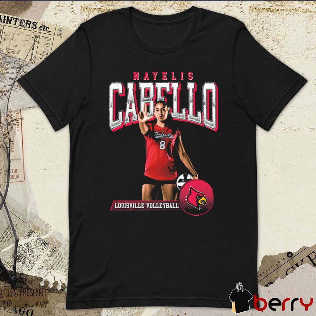 Nayelis Cabello Portrait Louisville Cardinals Volleyball NCAA Graphic t-shirt