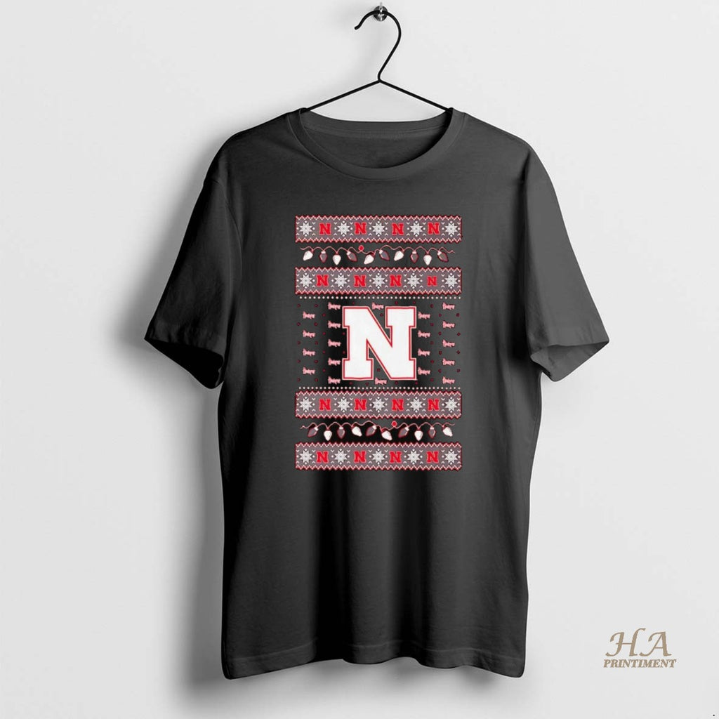 Official Nebraska Cornhuskers Ugly Christmas Light
