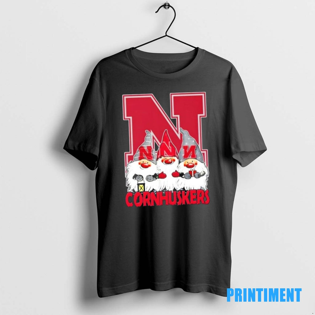 Official Nebraska Cornhuskers X Gnomes Xmas Christmas Tee Sweater