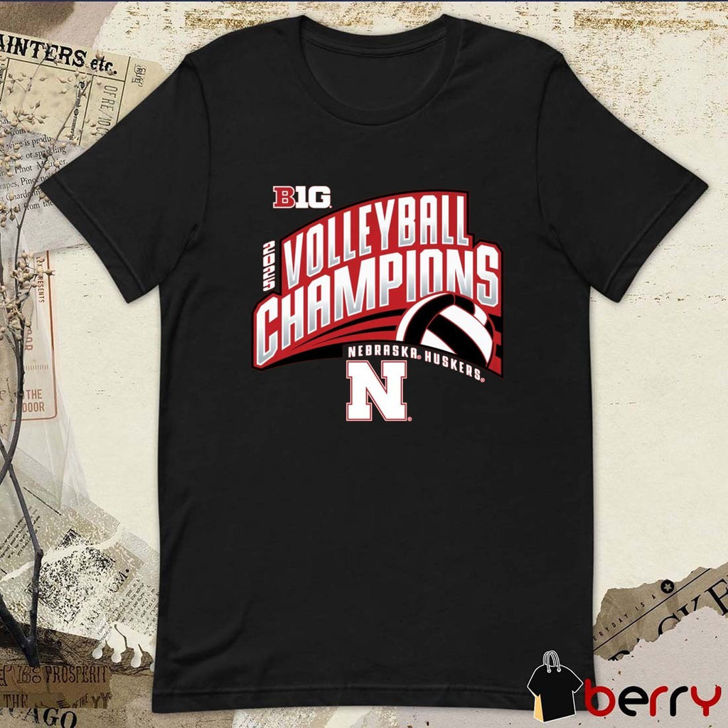 Nebraska Huskers 2025 Big 10 Women’s Volleyball Regular Season Champions Locker Room t-shirt