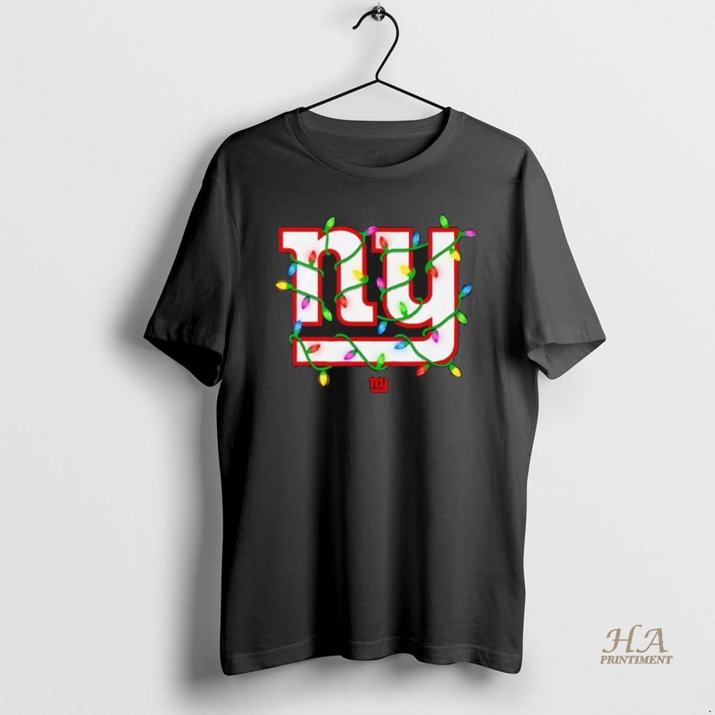 Official New York Giants Logo Holiday Lights Black