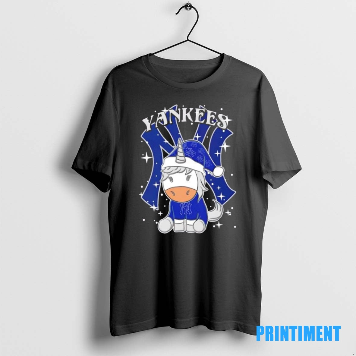 Official New York Yankees Baseball X Unicorn Merry Christmas Tee Sweater