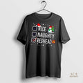 Official Nice Naughty Redhead Christmas Shirt
