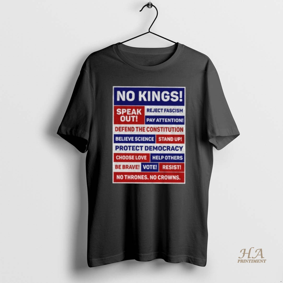 Official No Kings Speak Out Reject Fascism Pay Attention Defend The Constitution Believe Science