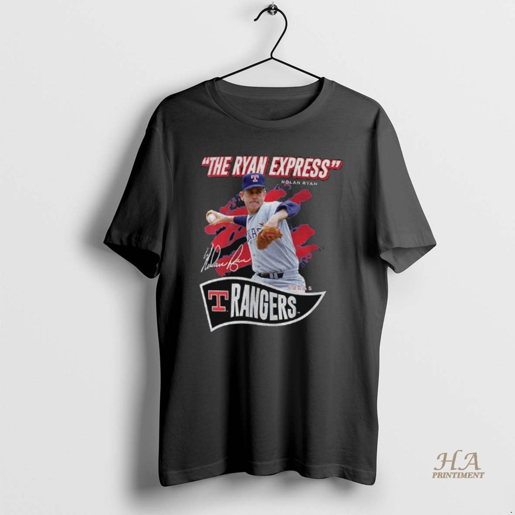 Official Nolan Ryan Texas Rangers The Ryan Express Baseball Player Mlb Signature
