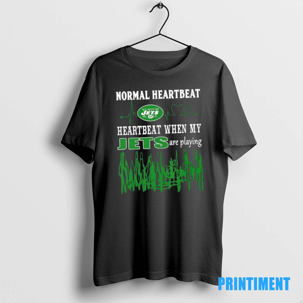 Official Normal Heartbeat Heartbeat When My New York Jets Are Playing Tee Sweater