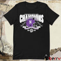 Northwestern Wildcats Purple Blue 84 2025 Gameabove Sports Bowl Football Champions Helmet t-shirt