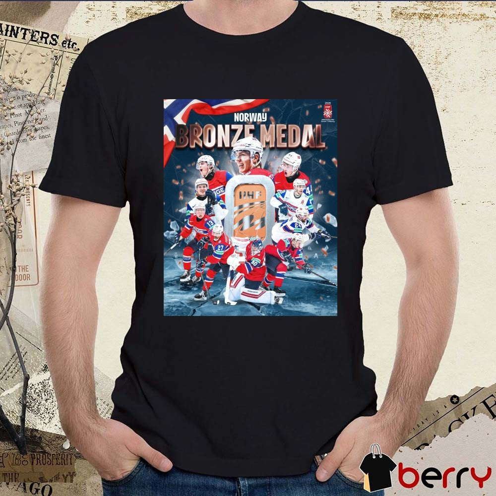 Norwegian Men’s National Ice Hockey Team Bronze Medal 2026 IIHF World Championship Poster t-shirt