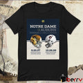Notre Dame Fighting Irish Vs Auburn Tigers 9.25.27 South Bend Indiana 10.28.28 Auburn Alabama Poster t-shirt