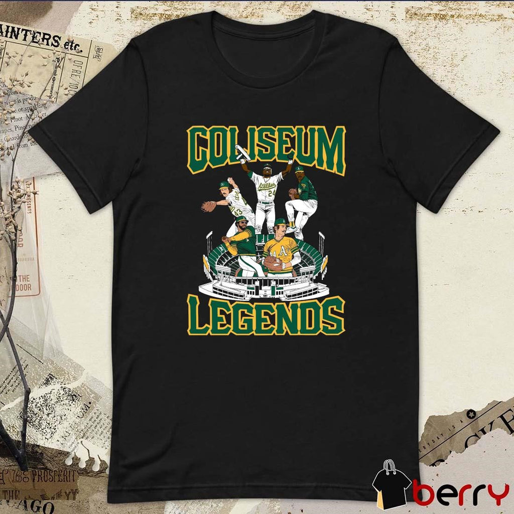 Oakland Athletics A’s Coliseum Legends Caricature t-shirt