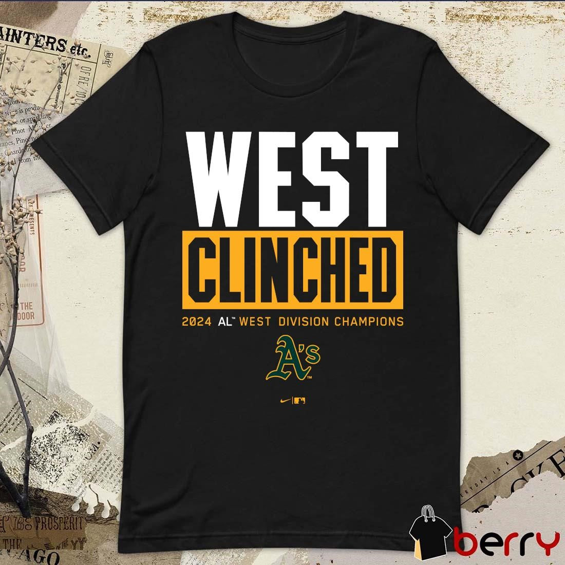 Oakland Athletics Central Clinched 2024 AL Central Division Champions t-shirt