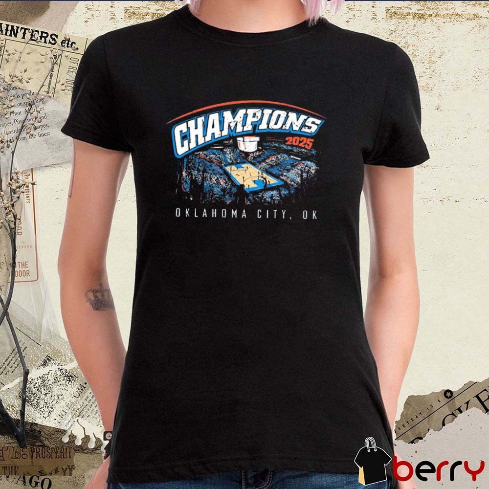 Oklahoma City Thunder defeated Indiana Pacers Champions Crowd Oklahoma City OK Stadium 2025 Graphic t-shirt