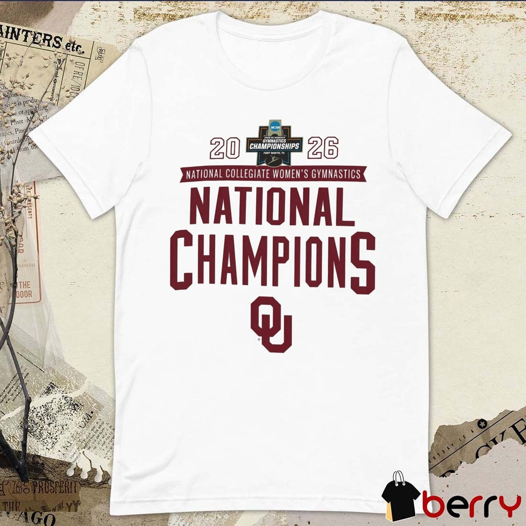 Oklahoma Sooners 2026 NCAA National Collegiate Women’s Gymnastics National Champions t-shirt