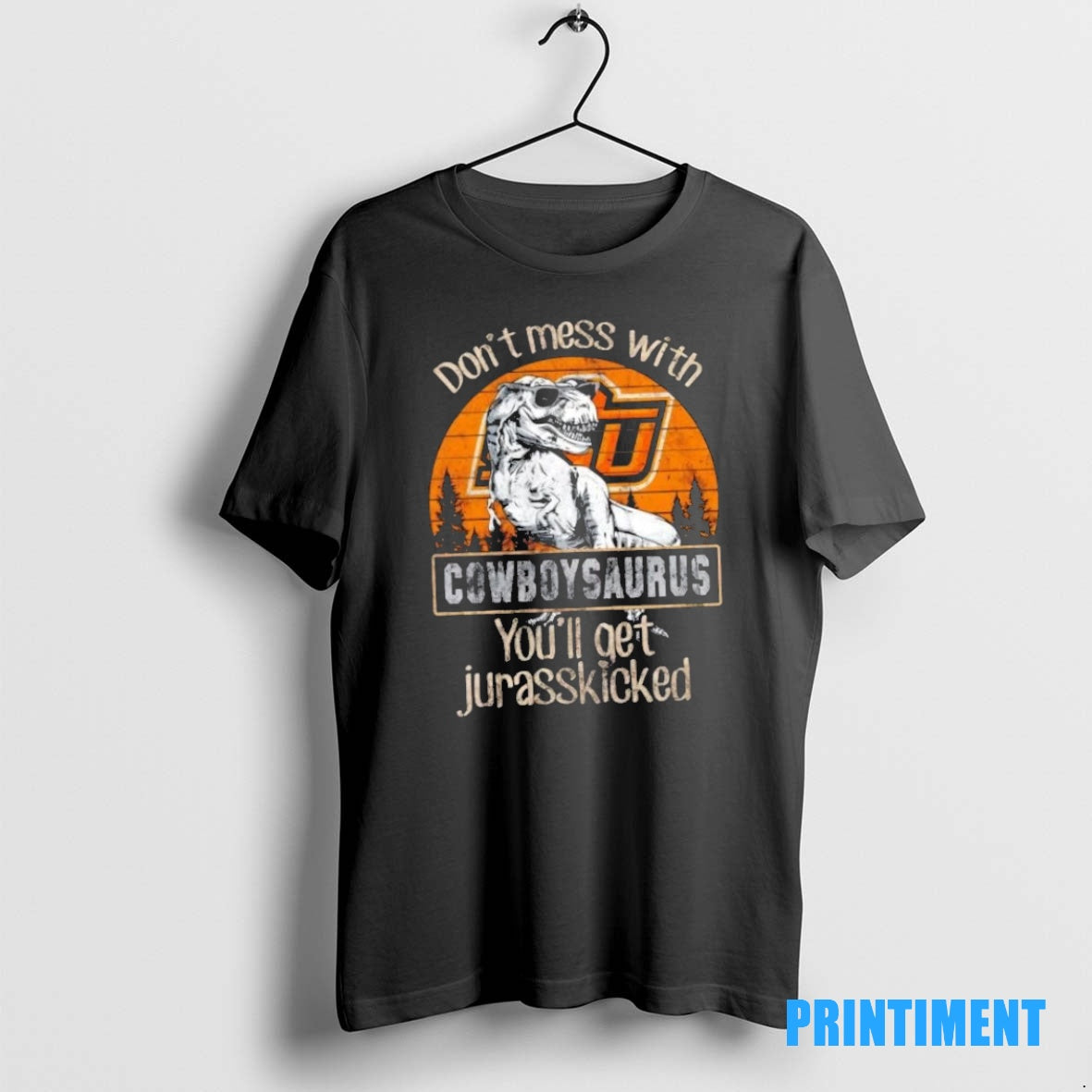 Official Oklahoma State Cowboys Dont Mess With Cowboysaurus Youll Get Jurasskicked Tee Sweater
