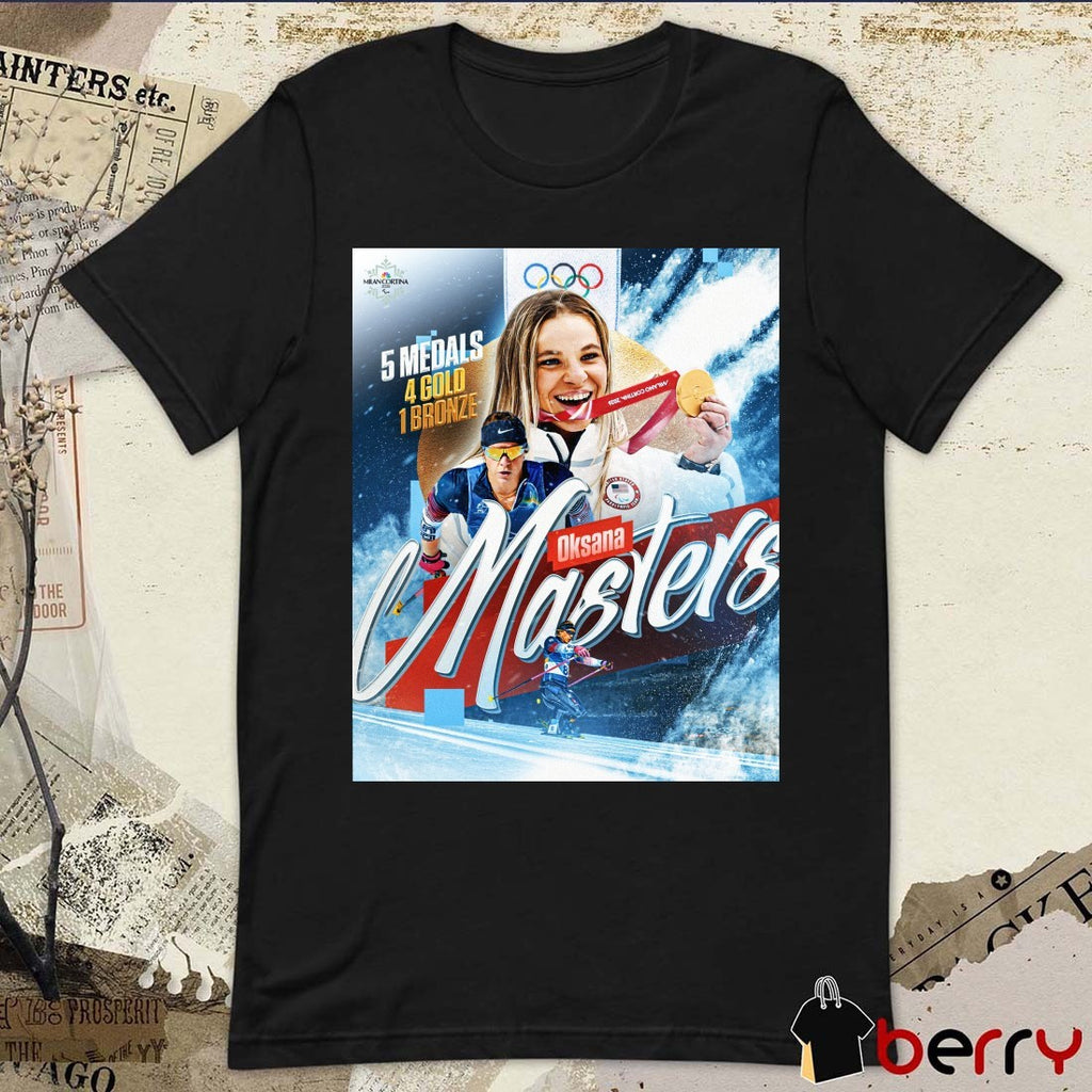 Oksana Masters 5 Medals 4 Gold 1 Bronze Winter Paralympics Poster t-shirt