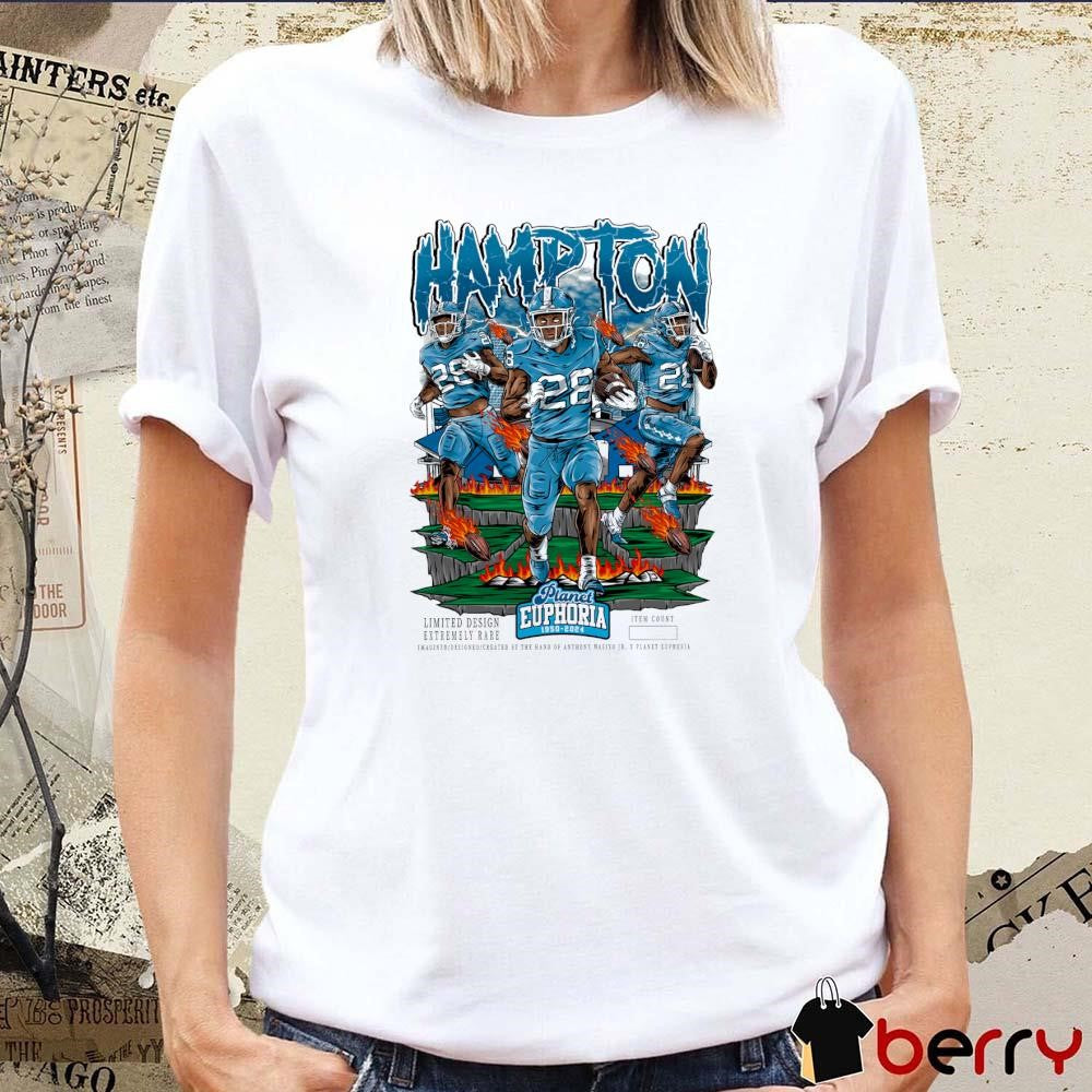 Omarion Hampton North Carolina Tar Heels Planet Euphoria Artwork t-shirt