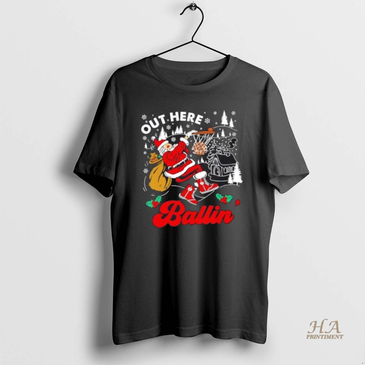 Official Out Here Ballin Santa Christmas