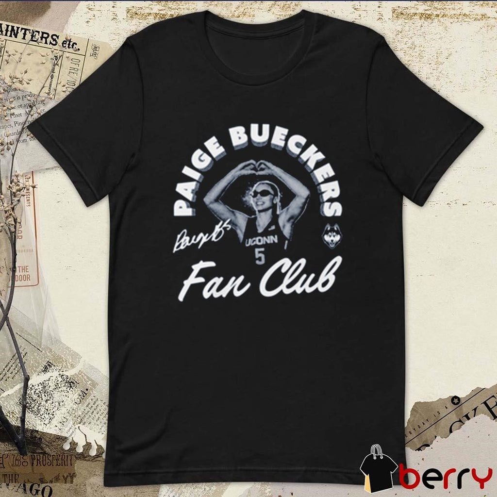 Paige Bueckers Fan Club UConn Huskies Signature Graphic 2025 t-shirt