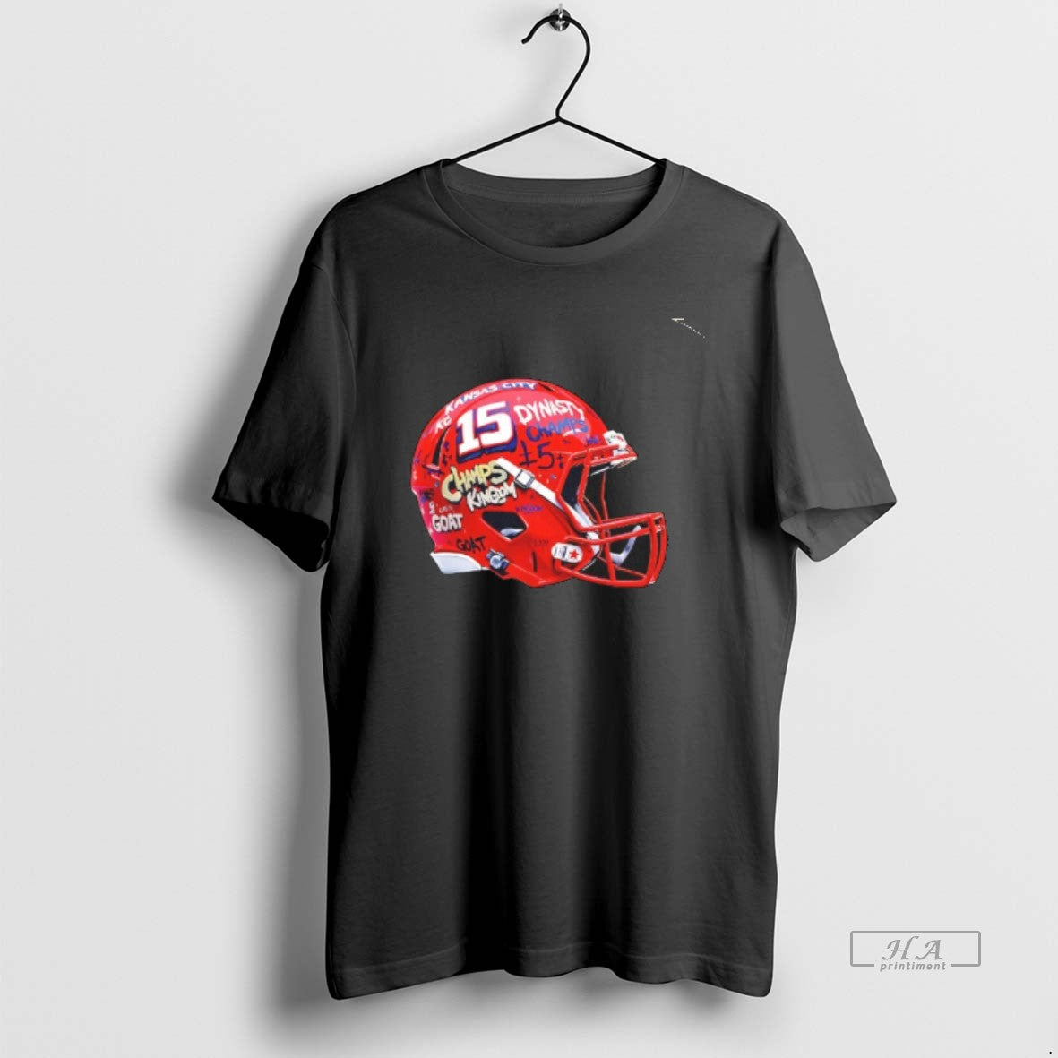 Official Patrick Mahomes 15 Champs Kingdon Graffiti Helmet